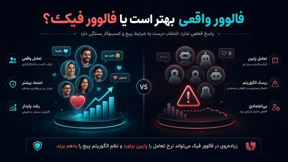 فالوور واقعی بهتر است یا فالوور فیک؟ بررسی تفاوت‌ها، مزایا و خطرات